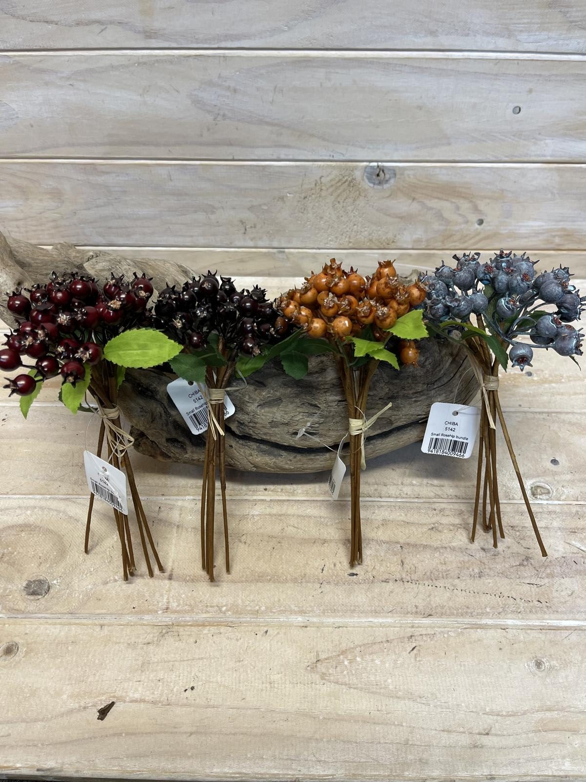 Artificial Berries - Small Rosehip Bundle X 5 (BLUE)