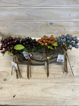 Artificial Berries - Small Rosehip Bundle X 5 (BLUE)