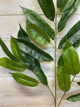Artificial Leaf - Long Green Mango Leaf Spray