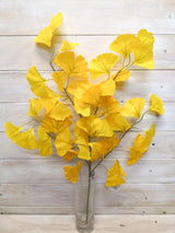 Artificial Leaf - Golden Ginko Leaf Spray X 4