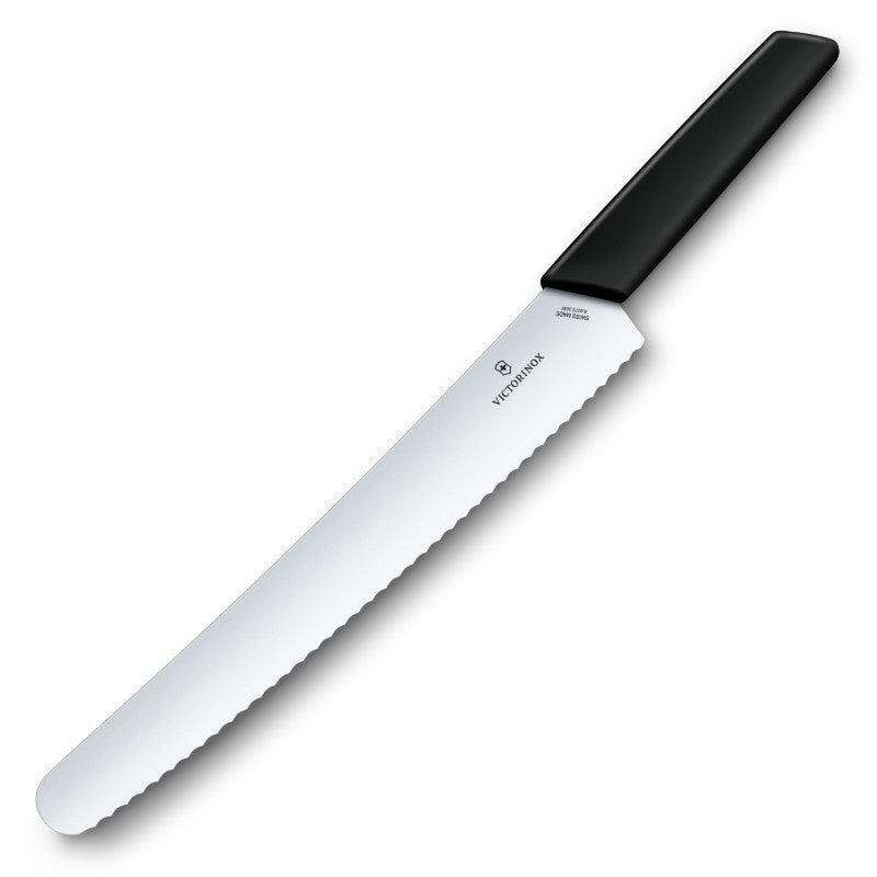 Bread & Pastry Knife - Victorinox Swiss Modern Black Handle (26cm)