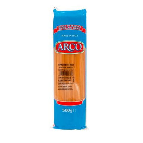 ARCO Pasta Spaghetti 500G, premium durum wheat pasta, perfect for authentic Italian dishes.