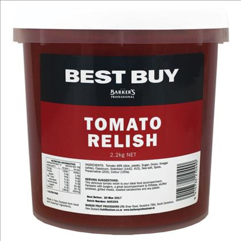 Premium 2.2KG Relish Tomato by Best Buy, crafted from ripe tomatoes and onions, perfect for elevating culinary dishes.