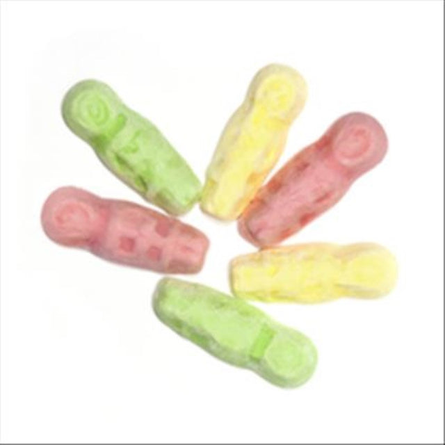 Colorful 1KG pack of Rainbow Lollies Emos, chewy fruity candies made in New Zealand, perfect for sharing and celebrations.