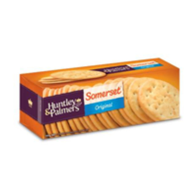 Huntley & Palmers Cracker Somerset 190g, crispy, buttery crackers ideal for gourmet snacks and charcuterie boards.