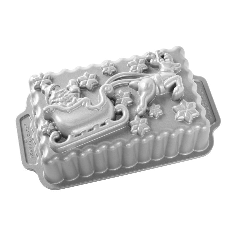 Loaf Pan - Nordic Ware Sparkling Silver Santa's Sleigh