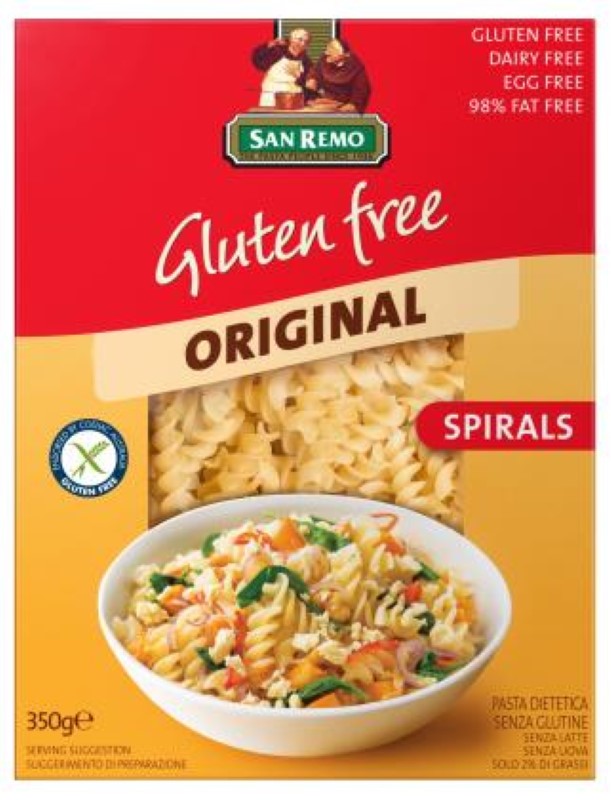 Pasta Spirals Gluten Free - San Remo - 350G