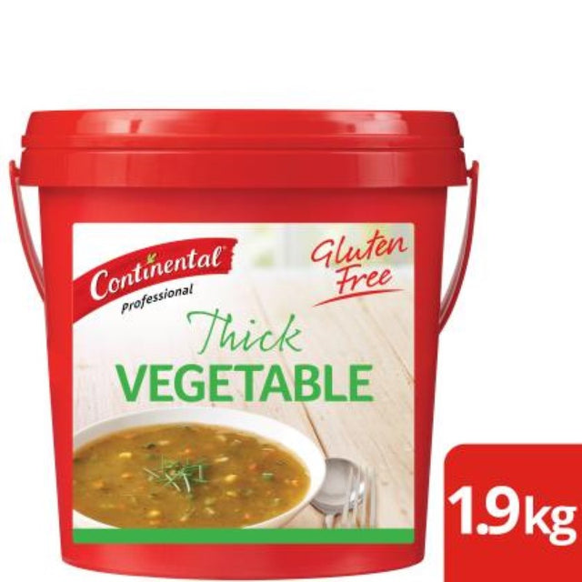 1.9KG Continental Gluten Free Thick Vegetable Soup with real vegetables, perfect for a hearty, homestyle meal.