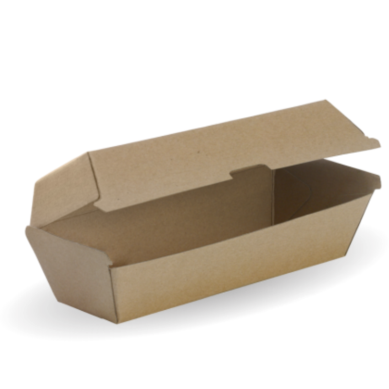 Box Hot Dog Bioboard (209x70x77mm) - Biopak - 50PC