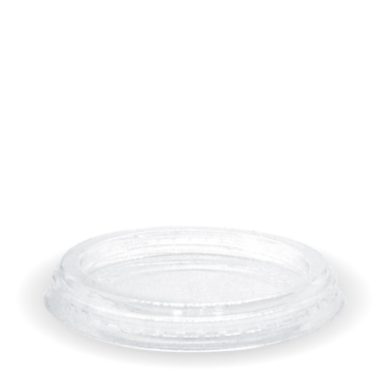 Lid Bioplastic Flat No Hole 60-280ml - Biopak - 50PC