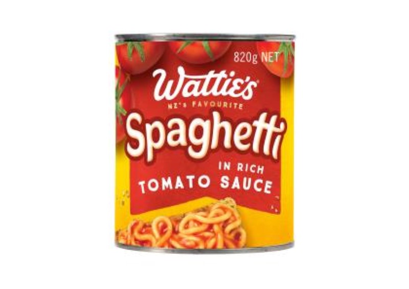 Wattie's 820G Spaghetti, made in New Zealand, perfect for quick meals and sauces, cooking al dente every time.