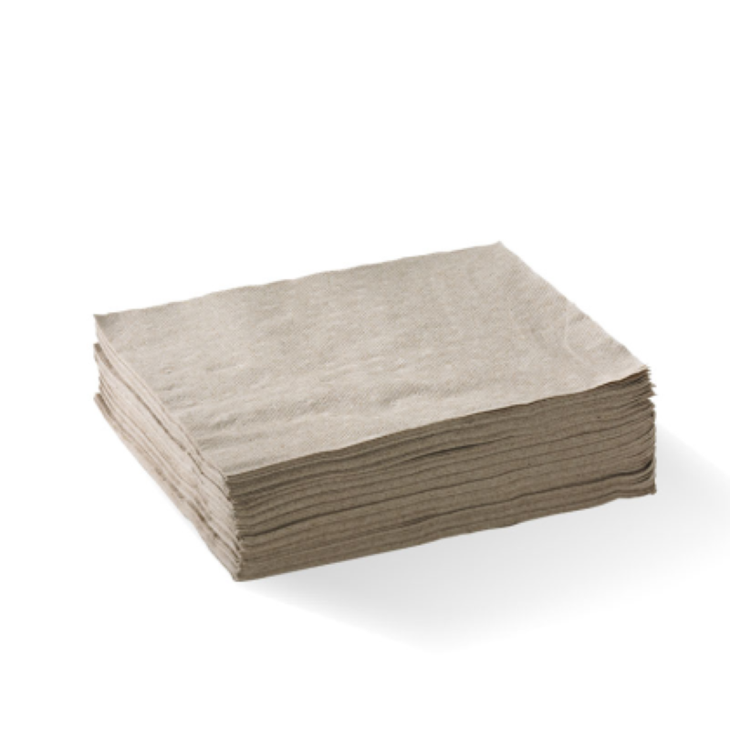 Serviette Luncheon 2Ply 4 FoldNatural - Biopak - 100PC