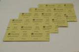 Set of four thick sandpaper sheets (80-240 grit) for precise sanding of wood, plastic, and cardboard in modeling projects.