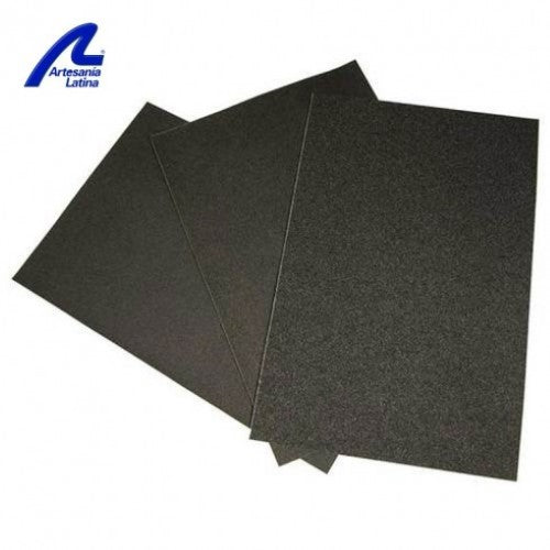 Artesania Latina sandpaper assortment featuring grits 1200, 1500, and 2000 for smooth finishes on models and crafts.