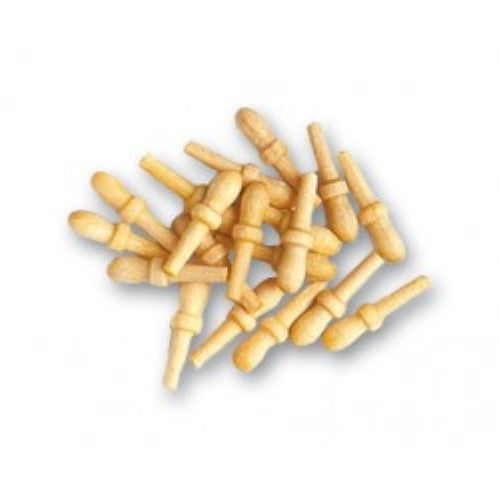 Set of 18 Artesania Latina 10mm belaying pins for model shipbuilding, enhancing authenticity and functionality.