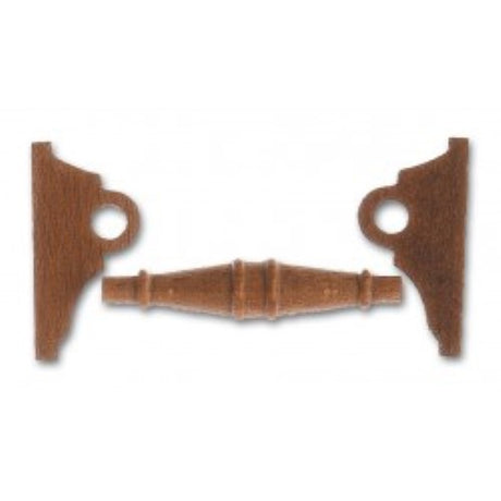 Horizontal 50mm capstan fitting for ship models, enhancing detail and functionality in nautical projects.