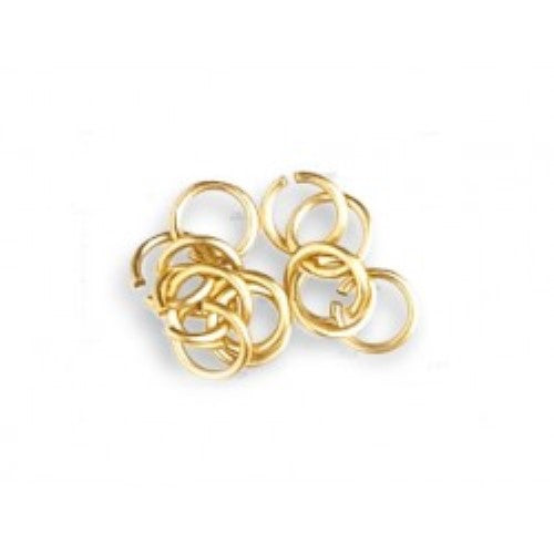 75-pack of 5mm brass rings, ideal for model kits, jewelry, and crafts, ensuring durability and a luxurious shine.