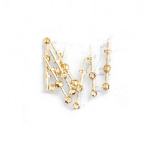 Four 2x14mm stanchions with two holes, perfect for enhancing model ships with durability and style.