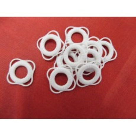 Set of 10 Life Rings measuring 17 x 17mm, ideal for model ship fittings and maritime projects.