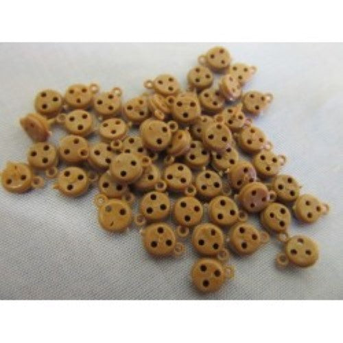 Plastic 5mm dead eyes in a pack of 50, ideal for model ship rigging and ensuring secure tension.