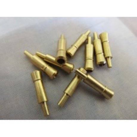 Detailed Billing Boats half cannon fittings, 4mm diameter and 18mm long, ideal for enhancing model ship authenticity.