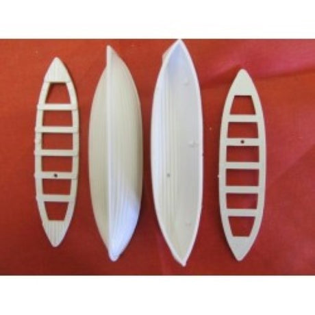 Two premium 25x95mm lifeboat fittings for enhancing scale maritime models with durability and precision.