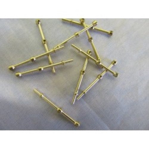 Set of 10 durable 23mm rail stanchions for model boats, enhancing stability and aesthetics with easy installation.