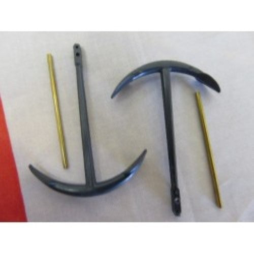 Durable plastic stock anchor, 50x65mm, ideal for model boats, pack of 20 for realistic maritime detail.