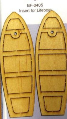 Premium insert for model lifeboats, enhancing aesthetics and structural integrity of maritime models.