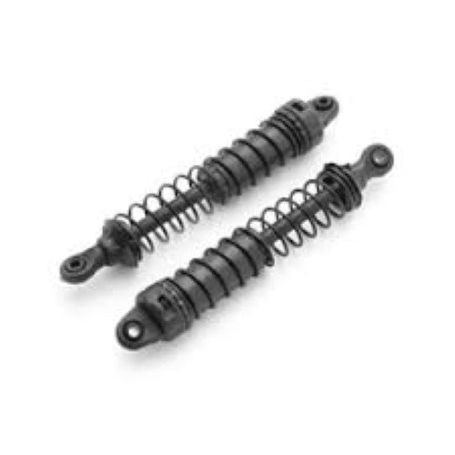 Blackzon FR Shock Black (2) set enhances RC vehicle performance with durable, precise shock absorption for smooth rides.