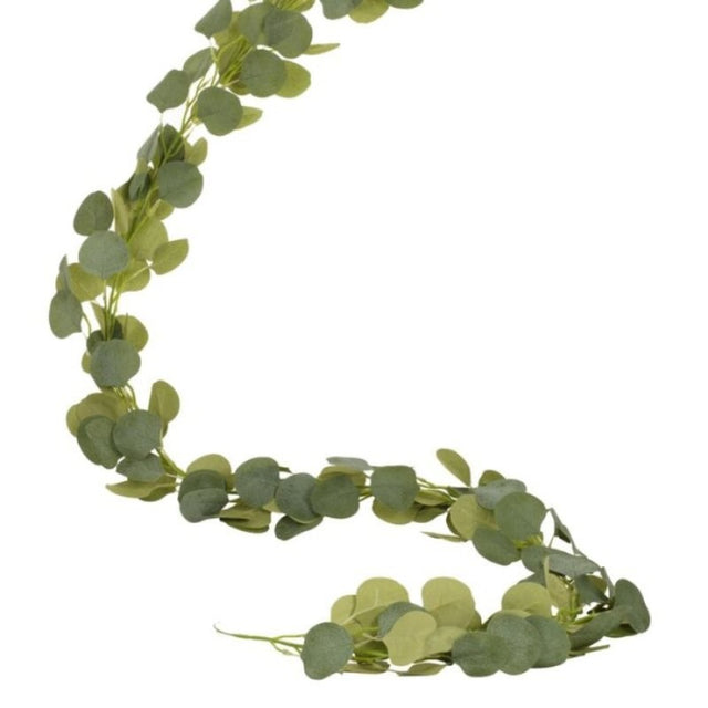 Lifelike 2m eucalyptus garland for elegant wedding decor, perfect for tables, arches, or walls, from Smartfox AU.