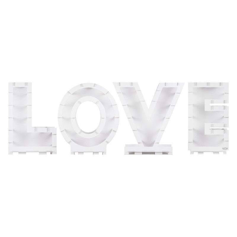 Botanical Wedding Balloon Mosaic Love Shaped