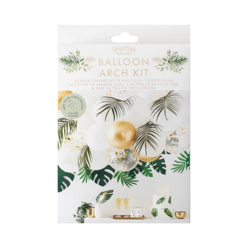 Botanical Hen Party Gold Chrome Balloon Arch Pack of 55