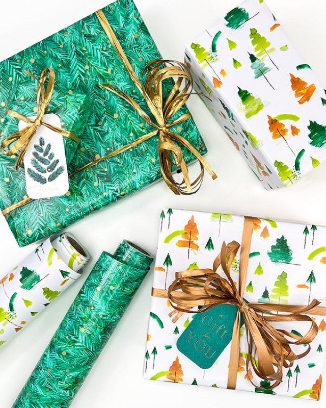 Wrapping Paper - Xmas Abstract Trees Wrap