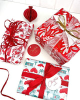 Wrapping Paper - Mistletoe Wrap Red Gold