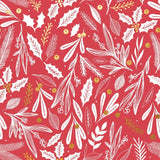 Wrapping Paper - Mistletoe Wrap Red Gold