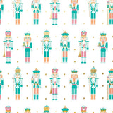 Wrapping Paper - Nutcracker and Stars Wrap Jade Pink Peach Gold
