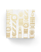 Wrapping Paper - Vintage Candle Wrap White Gold