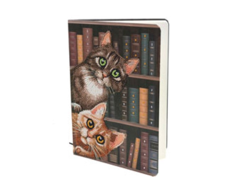 CrystalArt - Cats in the Library Notebook 18x26cm