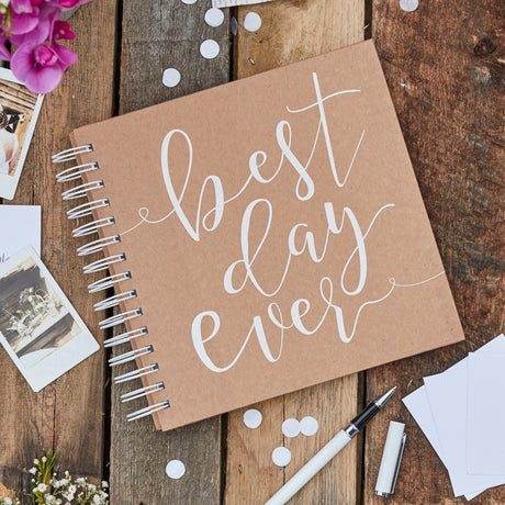 Rustic Country Guestbook Mini with 80 envelopes and cards, perfect for heartfelt messages at weddings or celebrations.