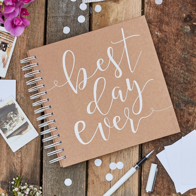 Rustic Country Guestbook Mini with 80 envelopes and cards, perfect for heartfelt messages at weddings or celebrations.