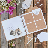 Rustic Country Guestbook Mini with 80 cards and envelopes, perfect for heartfelt messages at weddings and celebrations.