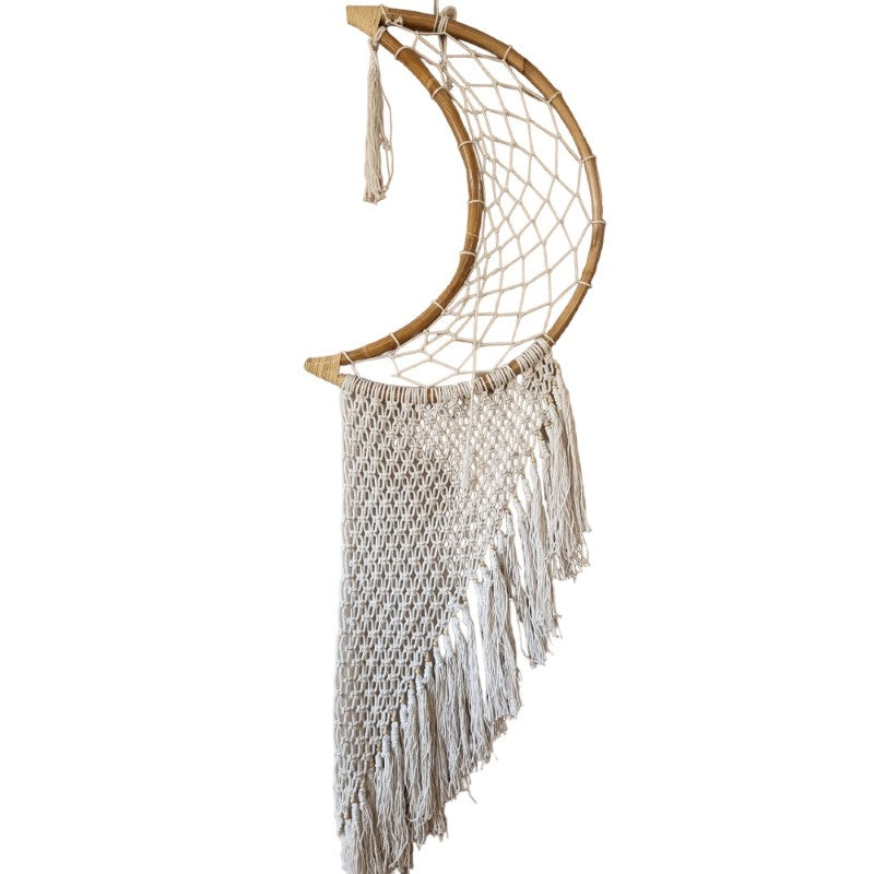 White Half Moon Dreamcatcher 60cm