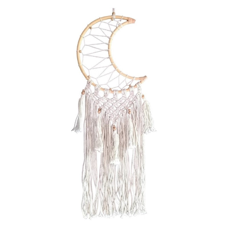 White Half Moon Dreamcatcher 25cm