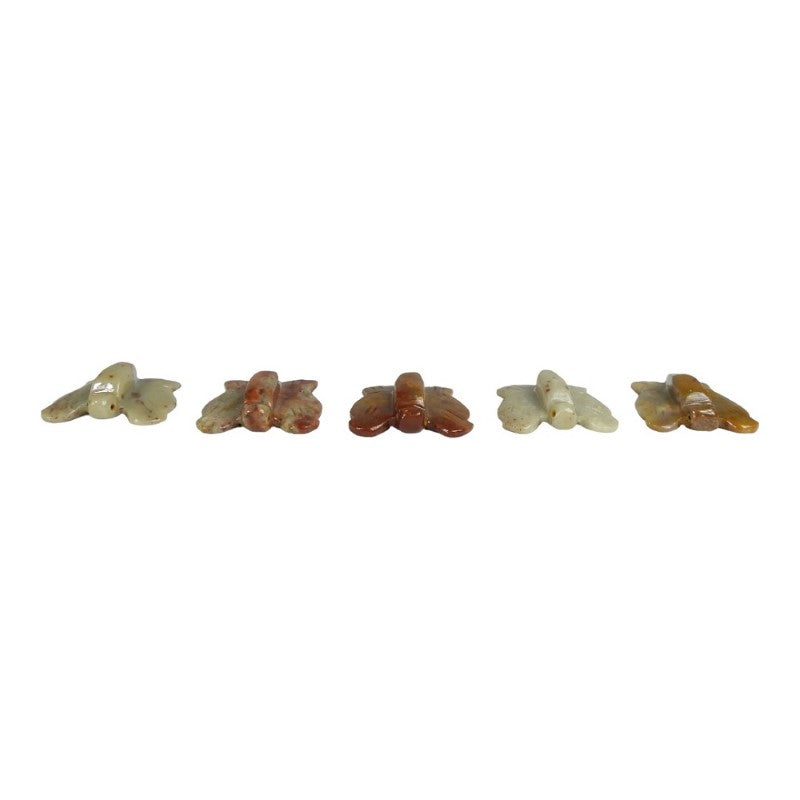 Butterfly Soapstone Carving - Set of 5