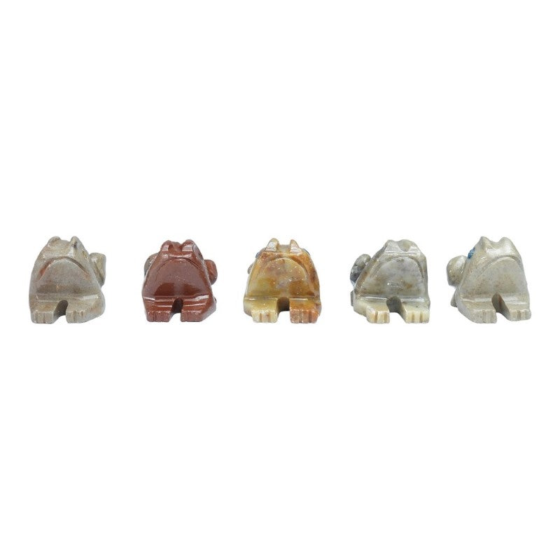 Frog Soapstone Carving - Set of 5