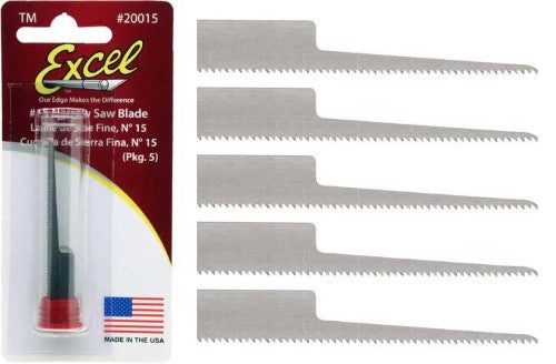 Precision Hobby Tool - #2 Fine Saw Blades B15 Pk5 for intricate cuts in various materials, made from durable carbon steel.