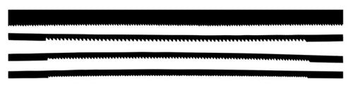 Four high-quality coping saw blades for precise cutting in various materials, ideal for crafters and woodworkers.