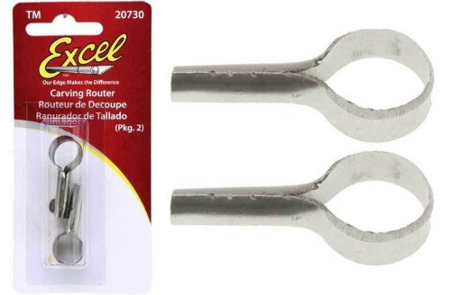 Q' Shaped Router Blade in carbon steel, ideal for precise carving and crafting in various materials, pack of two.