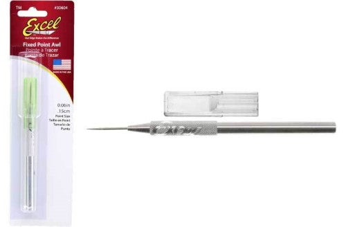 Hobby Tool Needle Point Awl with aluminum body and fixed .058" steel tip for precise etching and crafting projects.